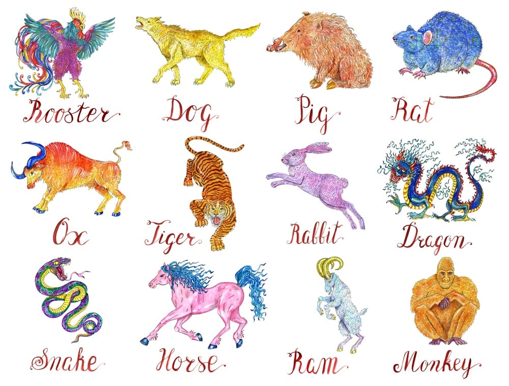 zodiac animals months in order